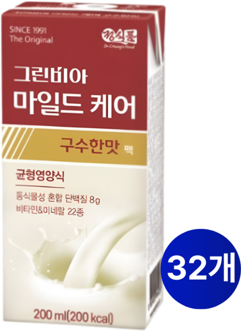 정식품 그린비아 마일드케어 구수한맛 200ml 32팩, 32개