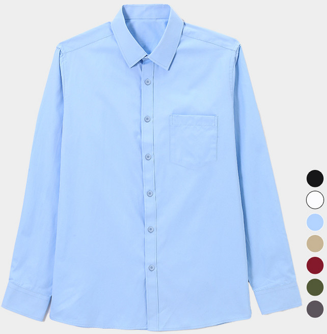 텐클로 빅사이즈( 상의90-130까지) 남녀공용 오버핏 긴팔 링클프리 남방 TC-409