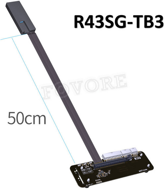 R43SG-TB3 PCIe x16 PCI-e to TB3 익스텐션 케이블 PCI-Express eGPU 어댑터 PC용 외장 그래픽 카드 스탠드 브래킷