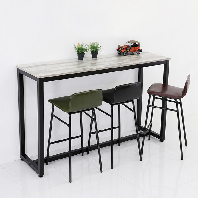 THEJOA [더조아] 홈바테이블 높은테이블 카페 인테리어 아일랜드식탁 홈바테이블 콘솔, 1500빈티지그레이