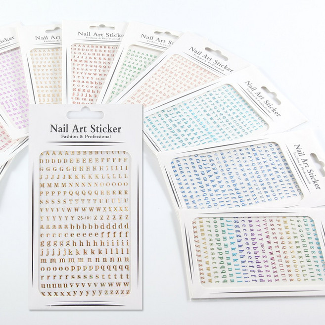 프레스코21 레진 공예 알파벳 스티커 12종, 로즈골드