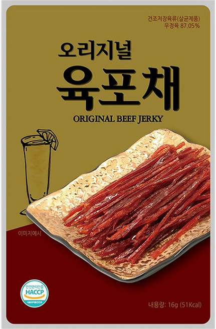 오리지널 육포채, 4개, 16g