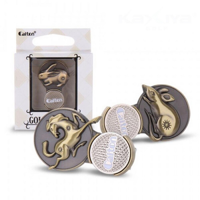 [소소마루] 세련된디자인 12지 동물띠별 황동 클립 볼마커 필드용품 볼마킹 볼클럽 GN15678, 1개, 돼지