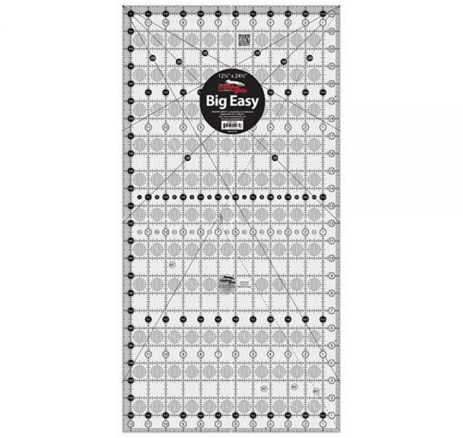 Creative Grids 퀼트 눈금자 31.8 x 61.9cm(12-1/2 24-1/2인치) 직사각형 - CGR1224 미국산 미끄럼 방지 그립 아크릴 퀼팅 바느질 공예, Creative Grids 퀼트 눈금자 31.8 x 6