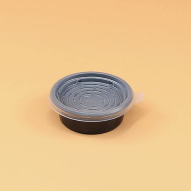 소스컵-68파이(미니/검정/3000세트) 다용도 소금 새우젓 간장 단무지 반찬 용기 통 컵