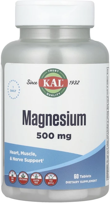 KAL 마그네슘 500mg 60정, 1개 - 쿠팡
