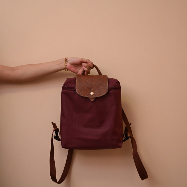 高品質龍驤經典款雙肩包70週年紀念揹包大容量雙肩白輕便學生書包, 勃肯第紅(頂配)