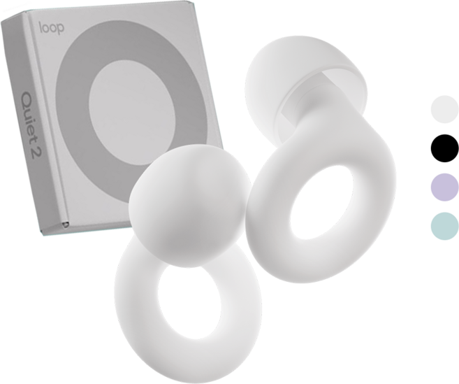 Loop 룹 이어플러그 콰이어트 2 층간소음 수면용 소음감소 귀마개, 화이트, 1개, 1개입