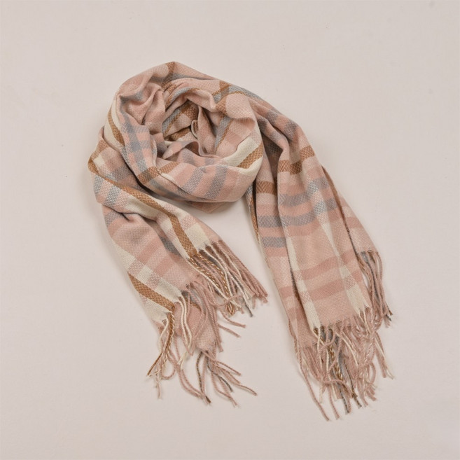 체크 니트 머플러 남녀공용 커플 롱 목도리 8color no.183