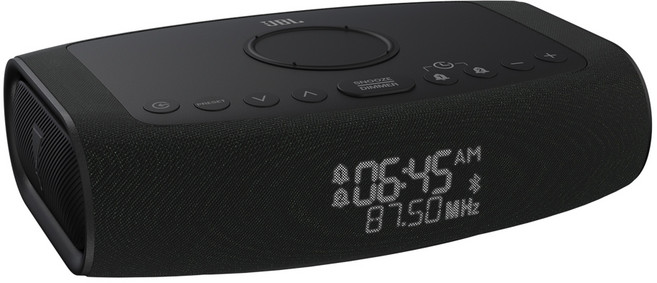 JBL RISE 藍牙收音機鬧鐘喇叭, 黑色