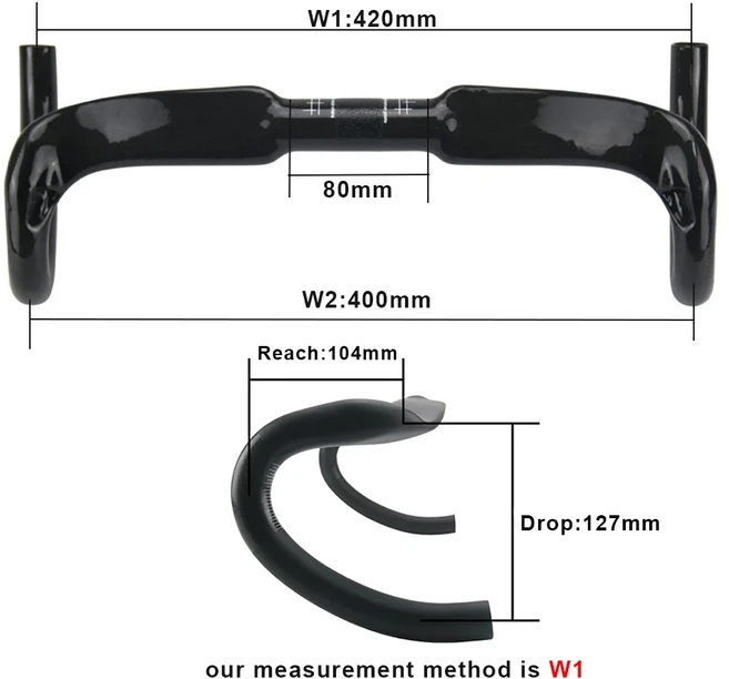 카본핸들바 핸들바 드롭바 카본 드롭바 카본 핸들바 번치바 400/420/440mm, 05 No Logo Gloss 420, 1개