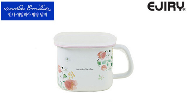 안나 에밀리아 법랑 밀폐저그 14.4cm, 와일드피오니, 1.5L, 1개