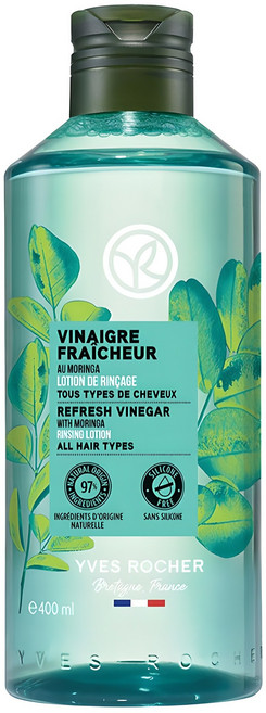 이브로쉐 리프레쉬 비니거 위드 모링가 린싱 로션 올 헤어 타입스 두피린스 그린 보태니컬 향, 400ml, 1개