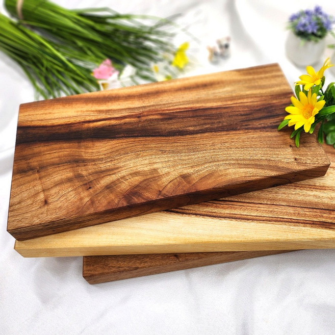 미소우드 친환경 플레이팅 나무도마 수제 캠핑 선물용 느티도마, 혼합색상, 1개