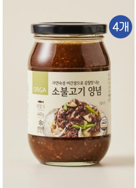 올가 소불고기 양념, 4개, 460g