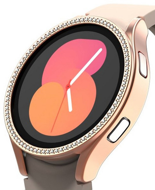 아이엠판다 갤럭시워치 큐빅 케이스 44mm, 로즈골드, 1개