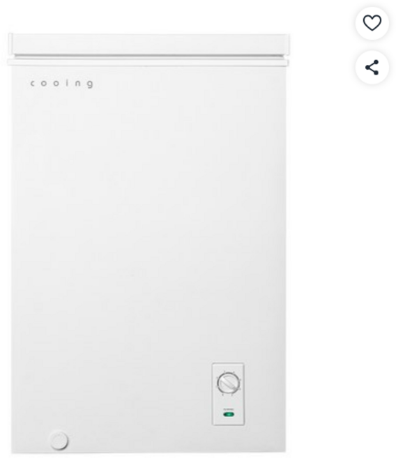 쿠잉전자 다용도 엣지 미니 냉동고 78L 방문설치, 화이트, FR-C080W(FR-C080W)