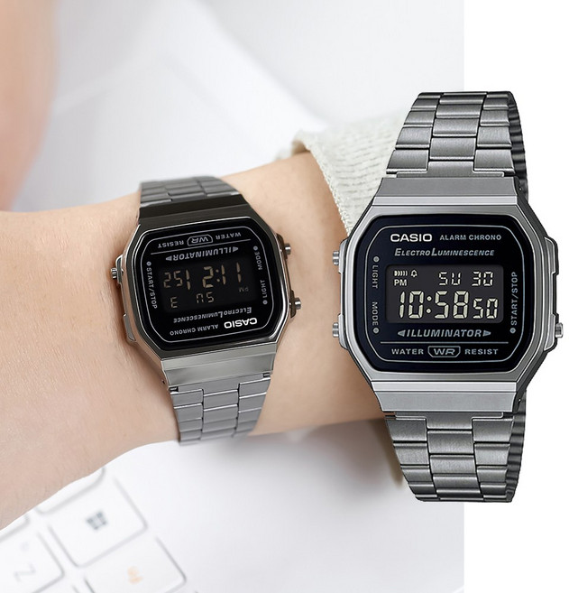 카시오 빈티지 스퀘어 메탈시계 A-168 손목시계 데일리학생 커플