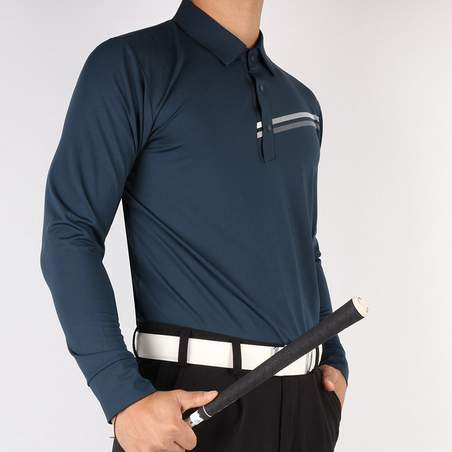 GTM 쟌피엘(정품) 남성 프리미엄 골프 스판카라티 긴팔 카라넥 티셔츠 국내제작 프린트 골프웨어 스포츠