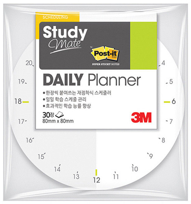 3M 포스트잇 스터디메이트 데일리 플래너1(서클), 단품