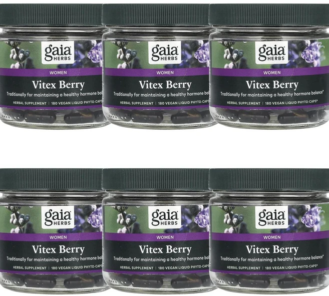 가이아 허브 여성용 바이텍스 베리 캡슐, 6개, 180정 - 쿠팡