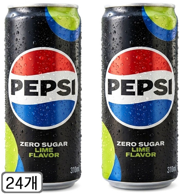 펩시 제로슈거 라임향, 310ml, 24개