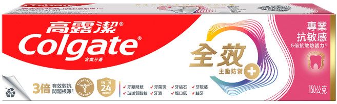高露潔 全效牙膏 清淨薄荷 專業淨白 專業抗敏感 專業潔淨膏狀 專業潔淨凝露 炭深潔 150g, 1個
