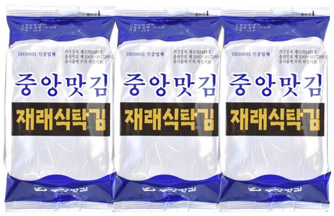 중앙맛김 보령 대천김 재래 식탁김, 단일속성, 12g, 27개