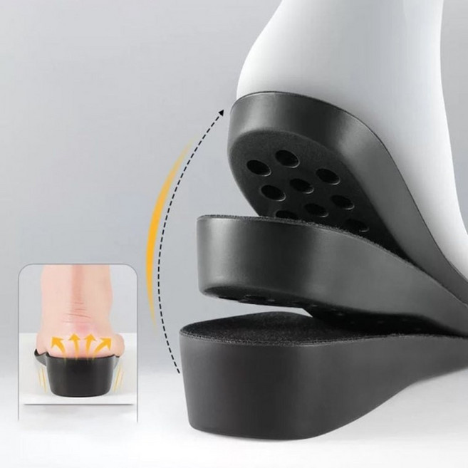 남성 여성 공용 신발 쿠션 인솔 패드 5cm 푹신한 키높이 깔창, 1개