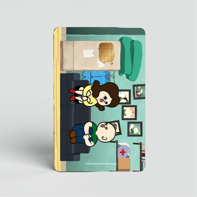 빵빵이 카드스티커 1+1 리무버블 신용 체크 교통 꾸미기, S(스몰), 1개, 자취방