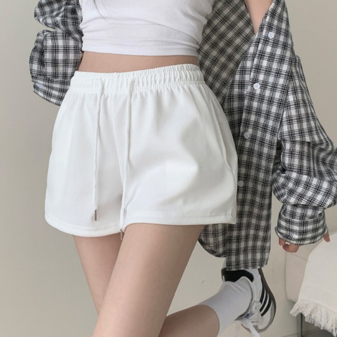 자스민벨 레타 뒷포켓 트레이닝 반바지 숏팬츠 3부 바지 편한 바지 면바지 츄리닝 포켓 밴딩 스트랩 데일리 학생룩 수학여행 체형보정 슬림핏