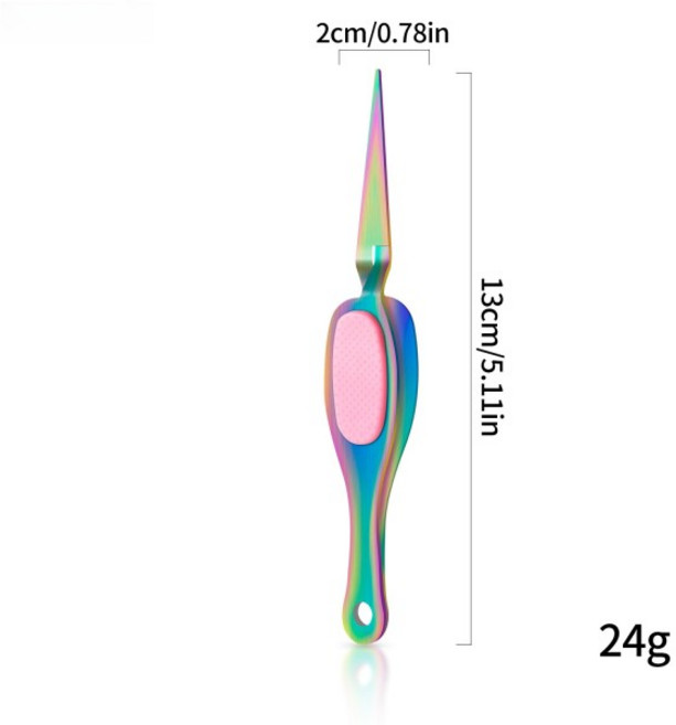 DIY 쥬얼리 제작 수리 EDC 도구용 그립핑 핀셋 플랫 팁 크로싱 락 앵글 팁 핀셋 리버스 그립 핀셋, 06 청록색