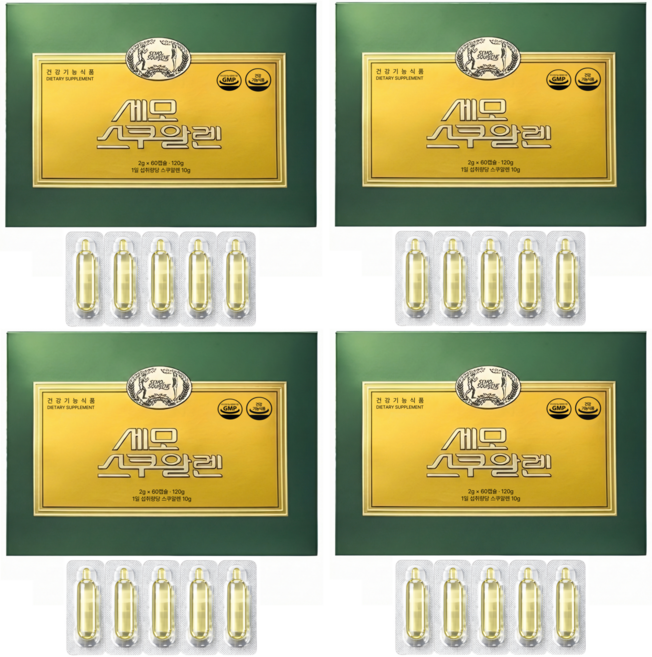 세모스쿠알렌 2g x 5캡슐 + 사은품, 60정, 120g, 4개