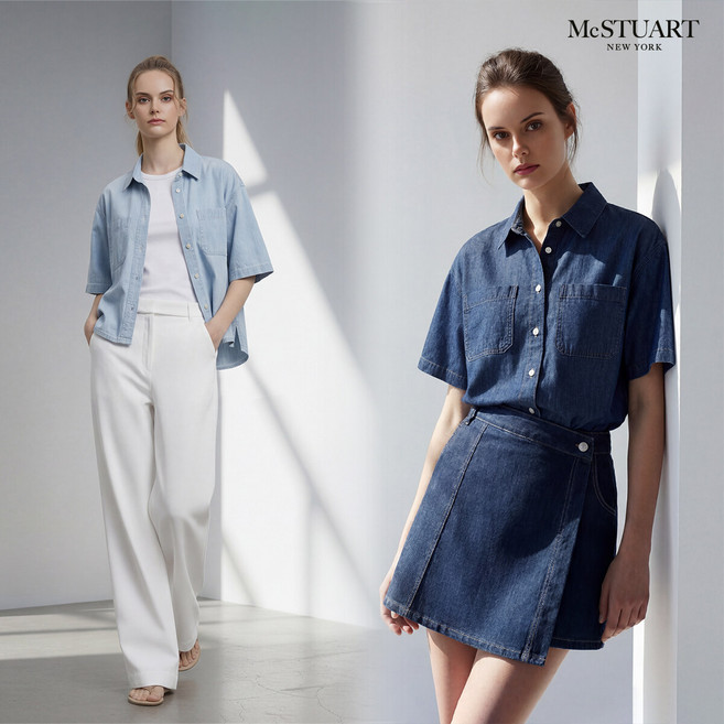 [26SS최신상]맥스튜어트 여성 데님셔츠 2종