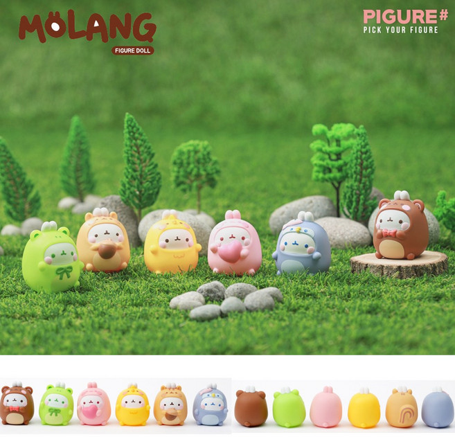 몰랑이와 동물친구들 6개입 1박스 신제품 몰랑이랜덤피규어세트, 1개
