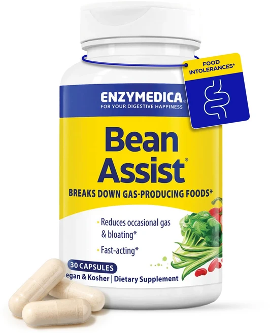 엔자이메디카 빈어시스트 소화 지원을 위한 알파 갈락토시다 엔자이메디카 빈어시스트 소화 지원을 위한 알파 갈락토시다아제 효소 콩 브로콜리 및 콩류로 인한 가끔 발생하는 가, 표준 포장, 1개, 0g - 쿠팡