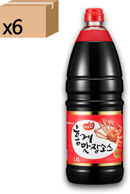 홍일식품 홍게맛장 소스 플러스 1.8L 1박스 [6개] (무MSG 무색소 무화학조미료), 6개