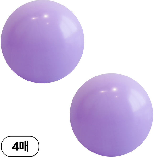 디어플레이스 90cm 대형 원형 풍선, 4매, 07_퍼플