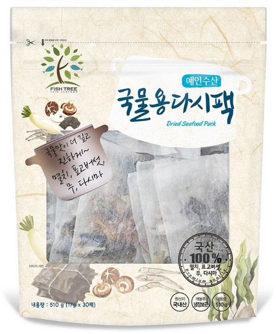 예인수산 국물용 육수내기 다시팩 17g 30입, 30개