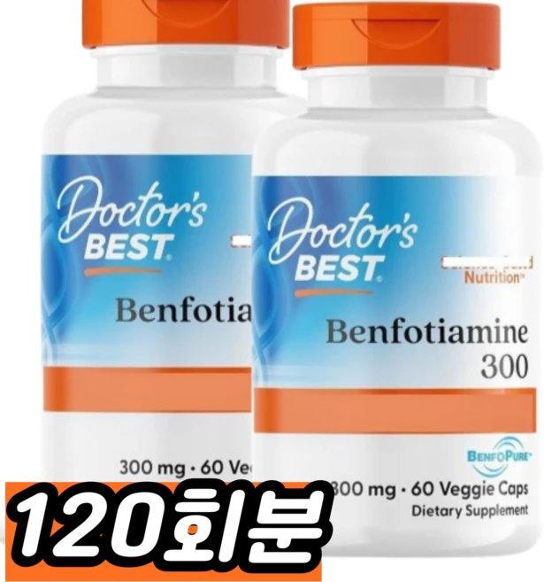 닥터스베스트 벤포티아민 300mg 베지 캡 비건 글루텐 프리, 120회분, 1개 - 쿠팡