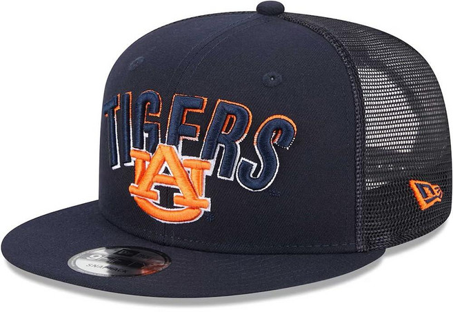 New Era Auburn Tigers 9FIFTY Grade Trucker Snapback Cap Adjustable Hat, New Era Auburn Tigers 9FIFTY G