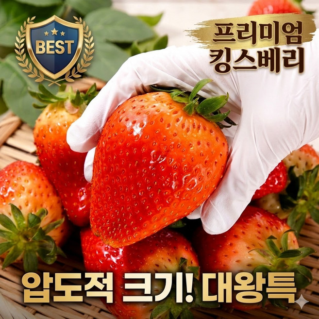 [더밭 논산직송] 프리미엄 킹스베리 대왕딸기 400g 대왕특/왕왕 (5~13과 골라담기), 1세트, 킹스베리 특 400g (10~13과)