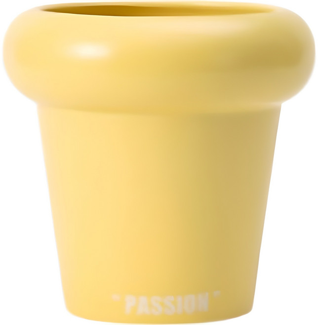 굿즈틱스 도자기 뚠뚠이 화분, 옐로우, 1개