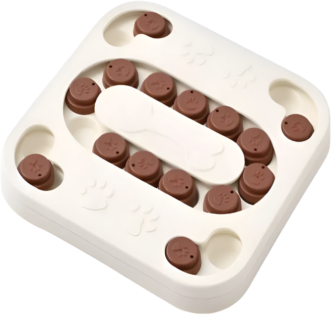 라라펫 반려동물 노즈워크 먹이 퍼즐 간식 장난감, 1개, 베이지