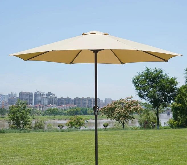 휴대용 야외 우산 파티오 파라솔 수영장 해변 햇빛 차단 쉐이드 낚시 피크닉 정원 캐노피 쉘터 (베이스 없, 04 카키색