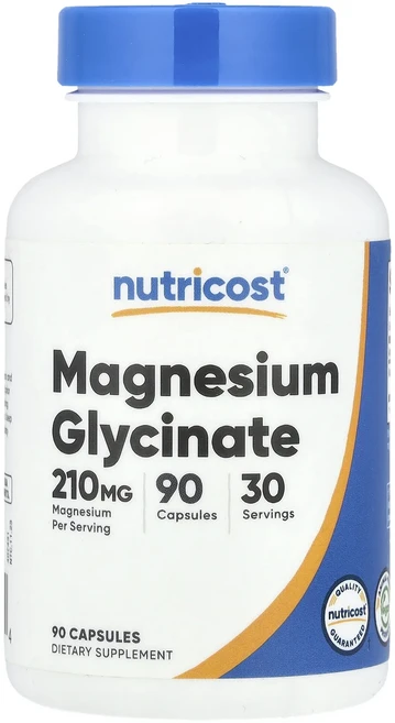 단백질 비타민 철분 마그내슘 칼슘 Nutricost 마그네슘 글리시네이트 캡슐 90정(캡슐 1정당 70mg) 고루고루섭취해주세요, Nutricost마그네슘글리시네이트캡슐90정캡슐1정당7, 1개 - 쿠팡