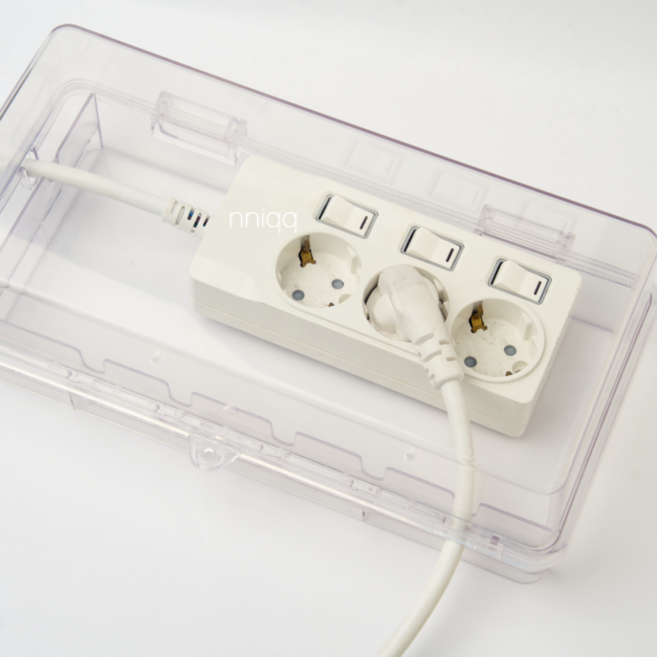 멀티탭 방수케이스 방수커버 방수함 야외 캠핑, 1개