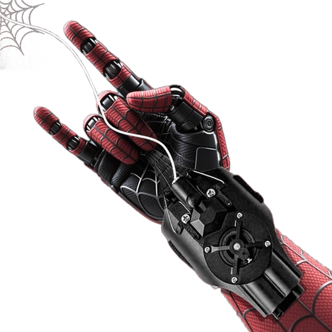 스파이더 런처 거미줄 발사기 +스파이더맨 장갑, 1개, 블랙