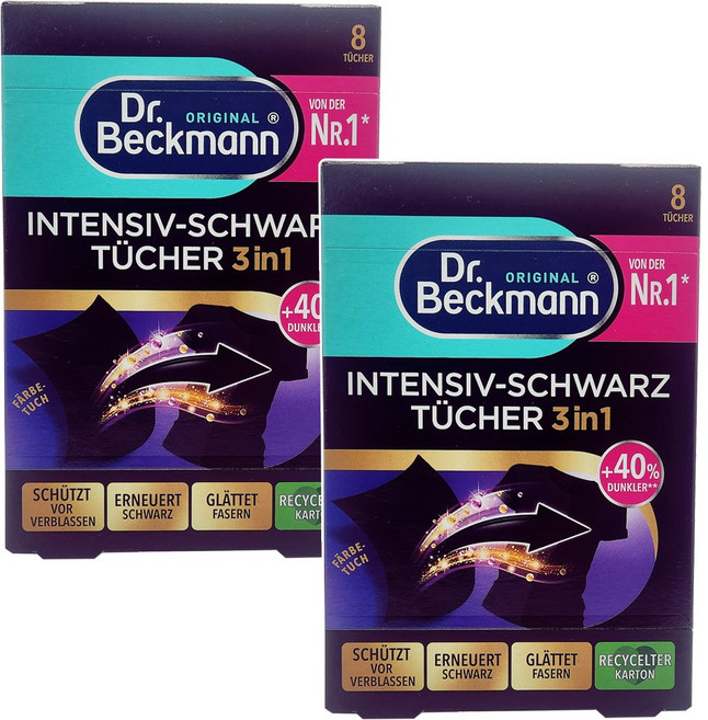 닥터베크만 블랙 전용 시트, 2개, 8매입