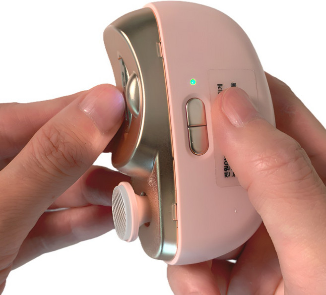 잇마켓 전동 자동 손톱깎이 손톱 관리, 1개, 퓨어 핑크